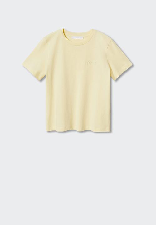 MANGO - T-shirt berry-h - light pastel yellow