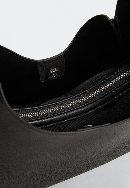 MANGO - Faux-leather bag - black