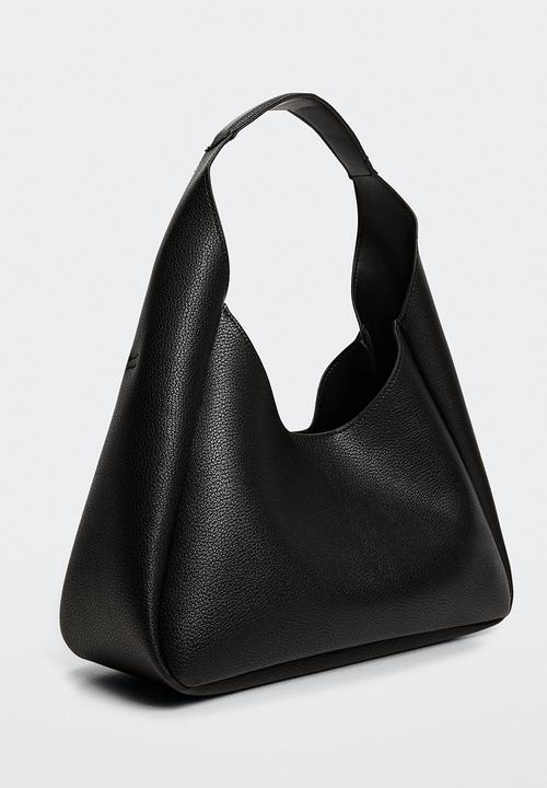 MANGO - Faux-leather bag - black