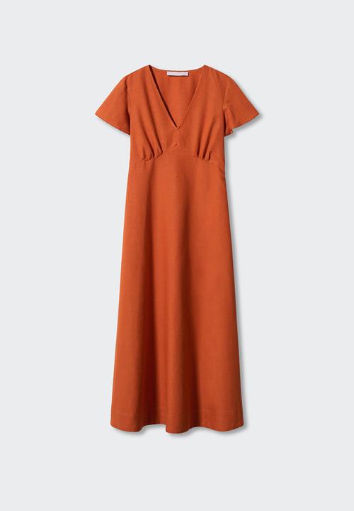 MANGO - Dress mogambol-h - orange