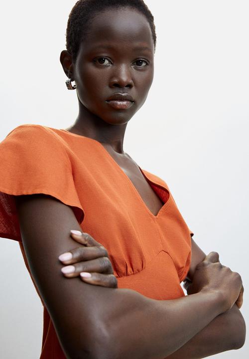 MANGO - Dress mogambol-h - orange