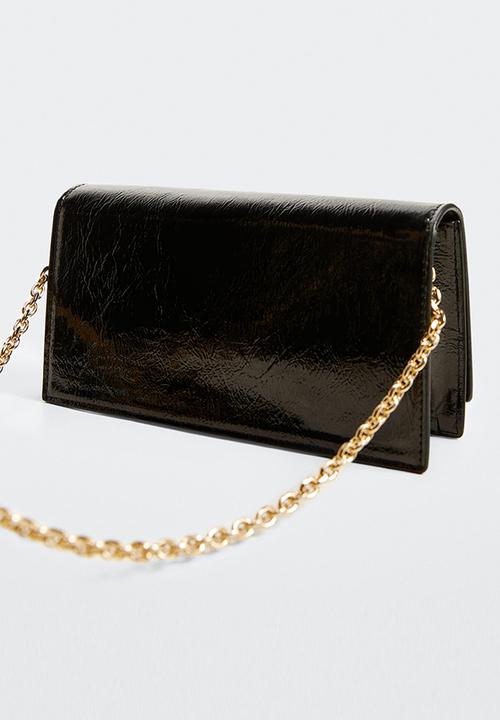MANGO - Flap chain bag - black
