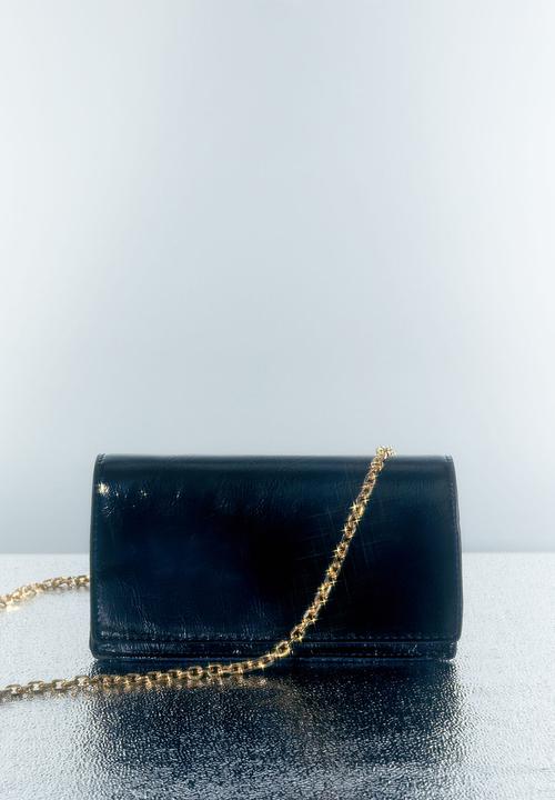 MANGO - Flap chain bag - black