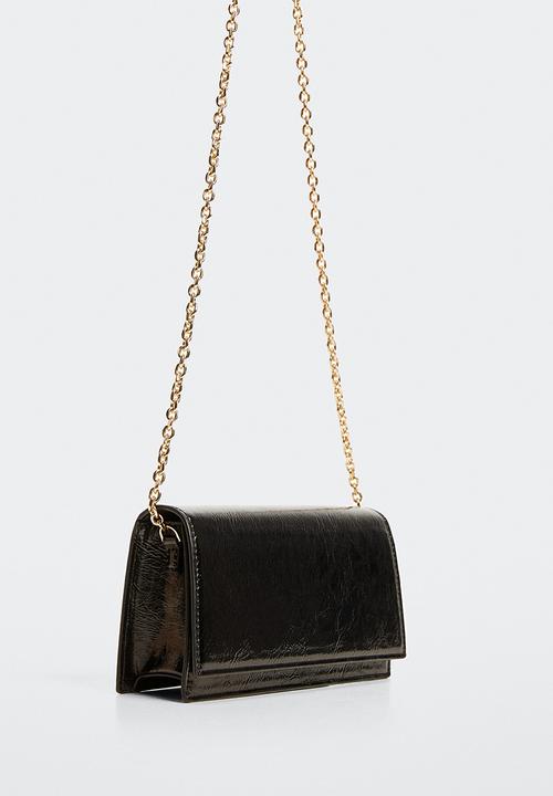MANGO - Flap chain bag - black