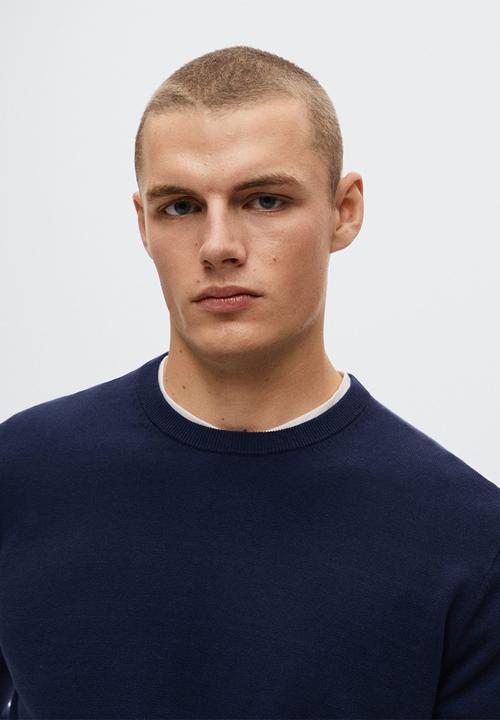 MANGO - Sweater ten - navy 