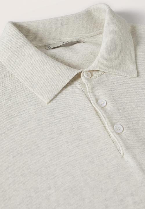 MANGO - Polo shirt tens - light heather grey