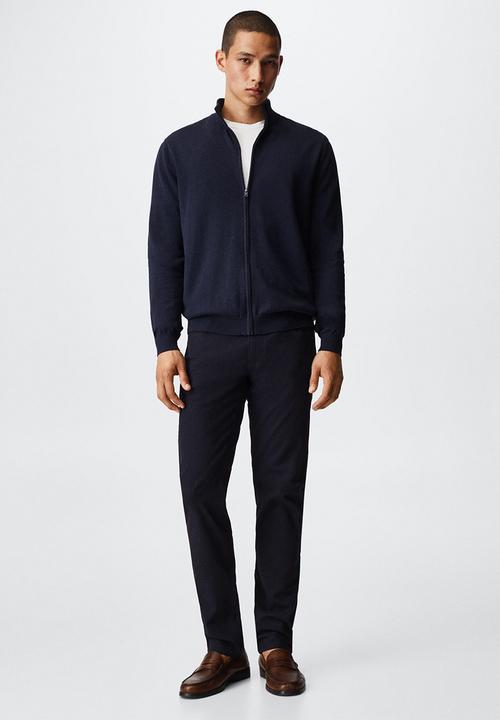 MANGO - Cardigan tenc - navy