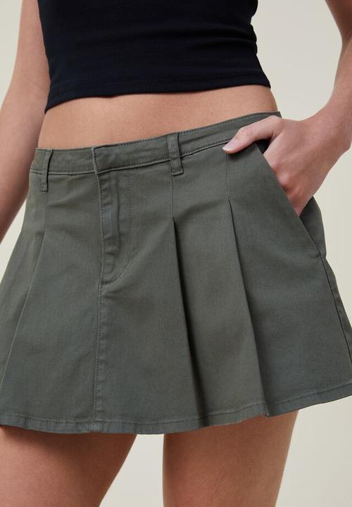 Cotton On - Micro mini pleated skirt - daintree