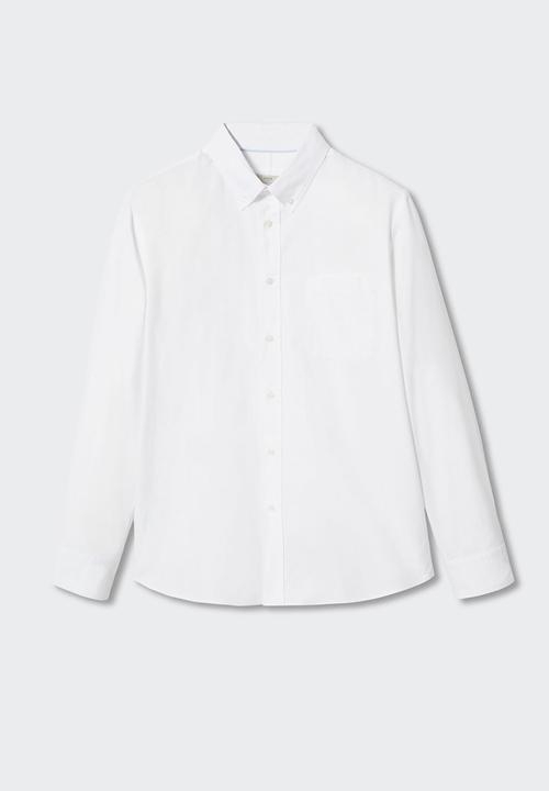 MANGO - Shirt oxford inc - white 