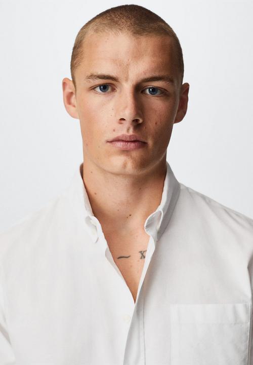MANGO - Shirt oxford inc - white 