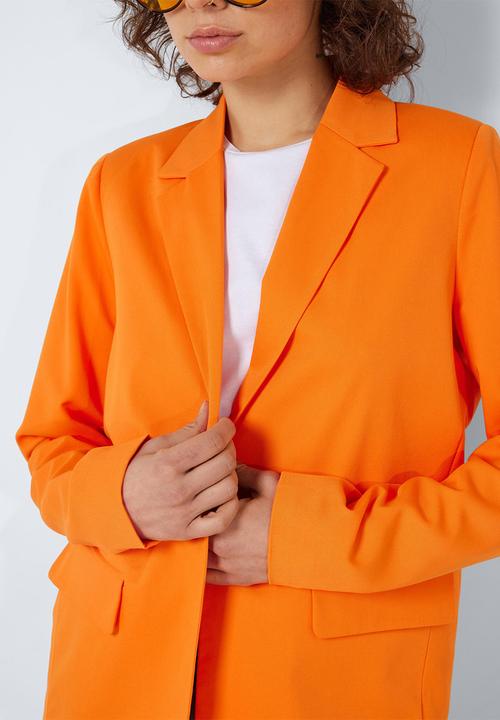 Noisy May - Thea long sleeve blazer- vibrant orange