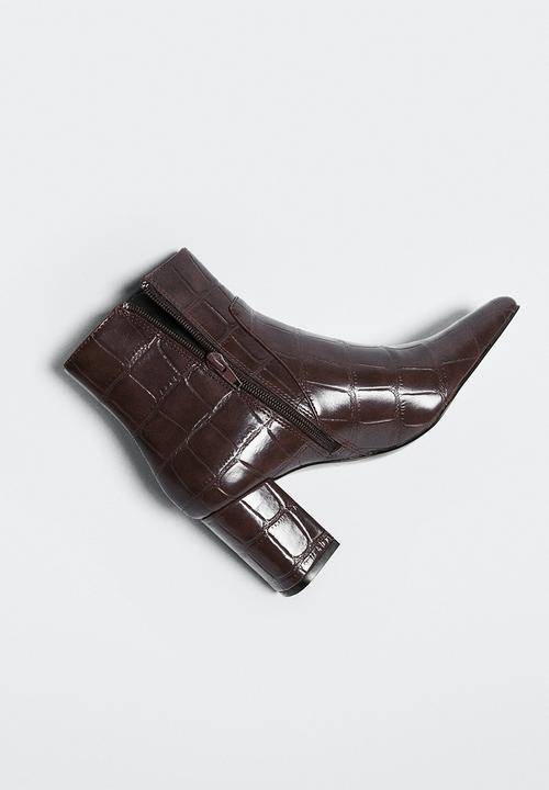 MANGO - Nilo1 ankle boot - dark brown