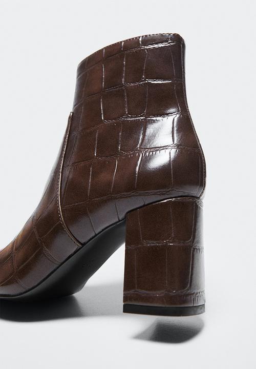 MANGO - Nilo1 ankle boot - dark brown