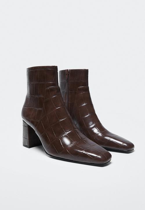 MANGO - Nilo1 ankle boot - dark brown