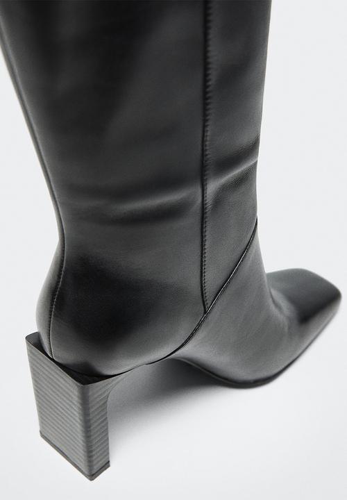 MANGO - Mary knee high boot - black