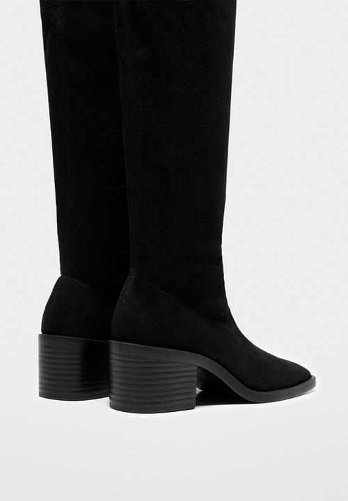 MANGO - Cloud knee high boot - black