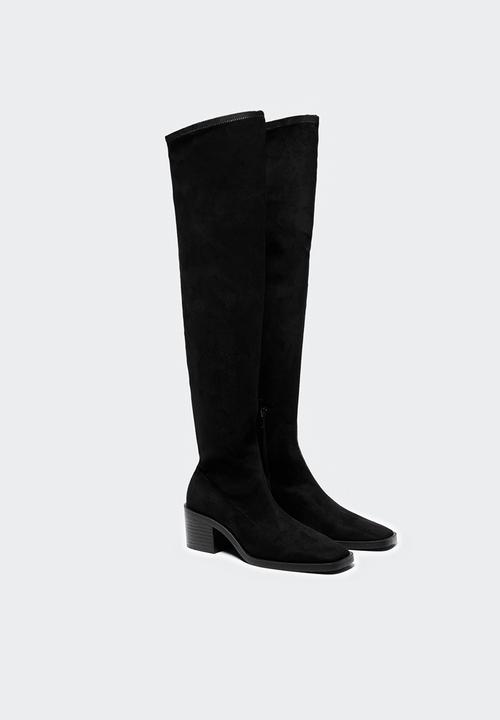 MANGO - Cloud knee high boot - black