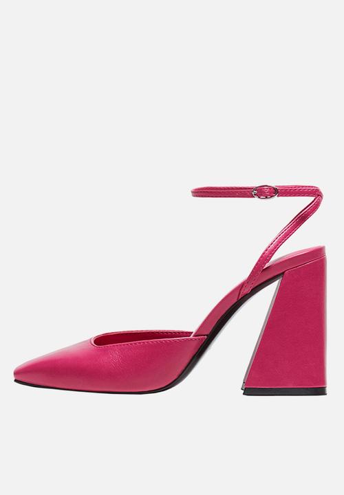 MANGO - Disco ankle strap heel - pastel pink