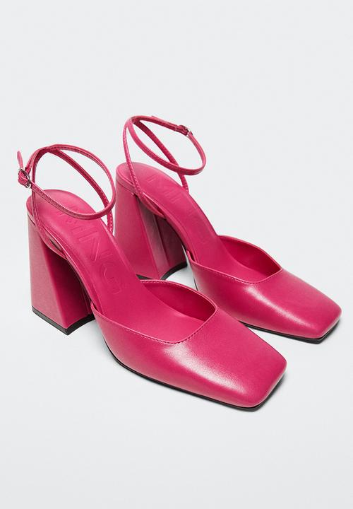 MANGO - Disco ankle strap heel - pastel pink