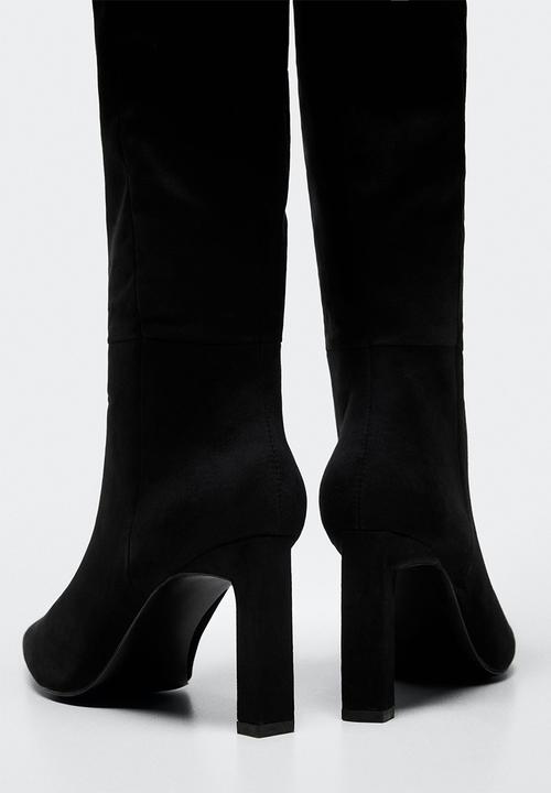 MANGO - Daily knee high boot - black