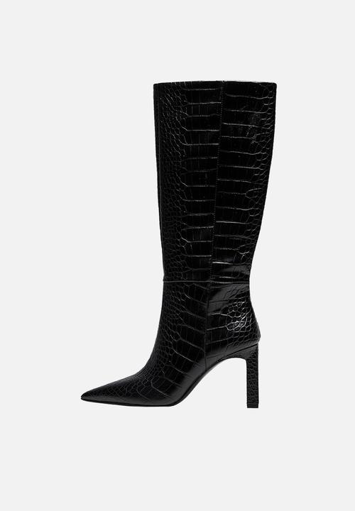 MANGO - Daily1 knee high boot - black