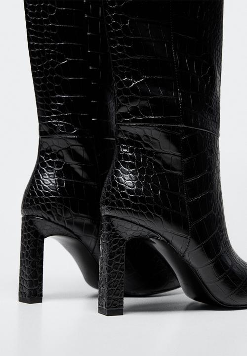 MANGO - Daily1 knee high boot - black