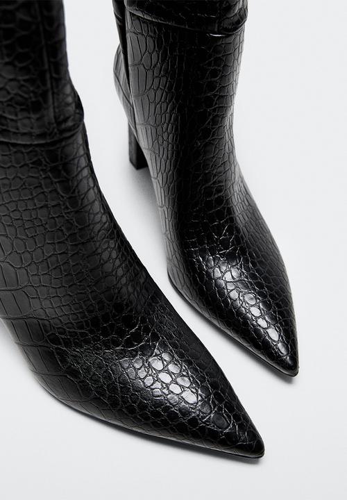 MANGO - Daily1 knee high boot - black