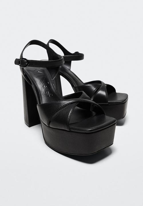 MANGO - Foam1 platform heel - black