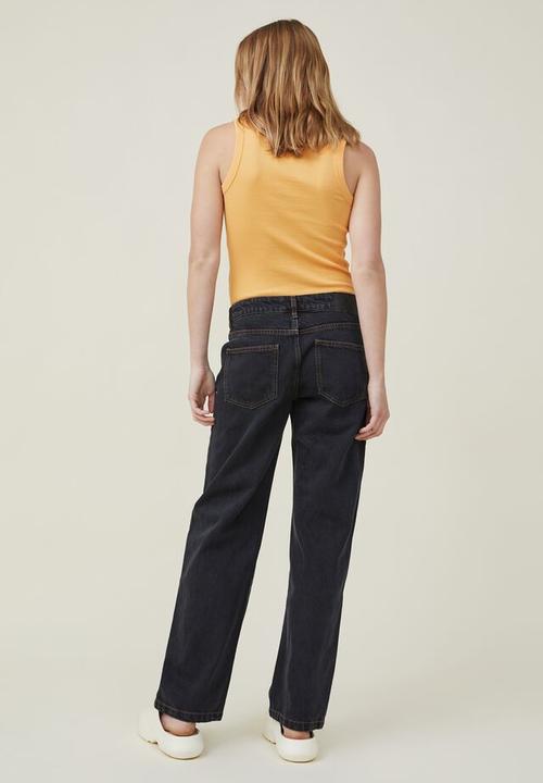 Cotton On - Low rise straight jean asia fit - black ink