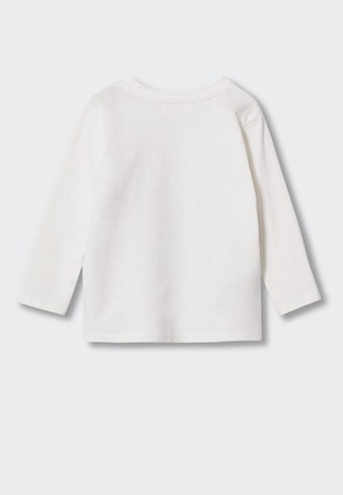 MANGO - T-shirt oso - white