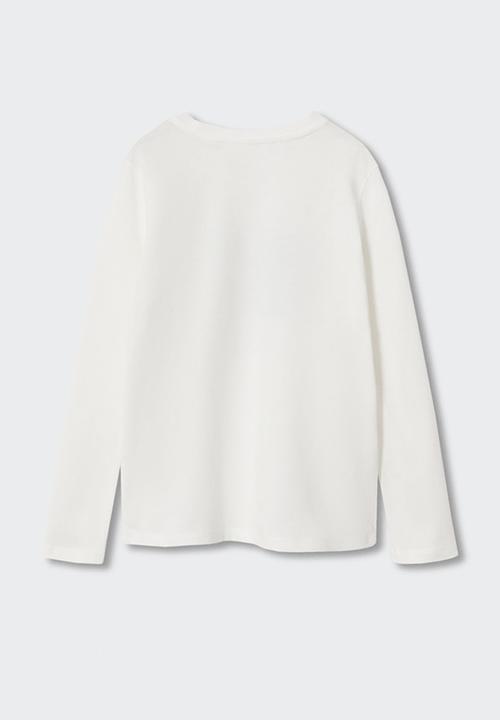 MANGO - T-shirt spencer - natural