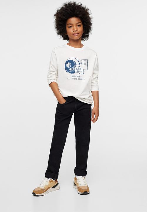 MANGO - T-shirt spencer - natural