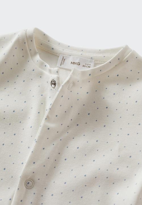MANGO - Spotted sleepsuit - light blue