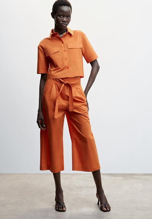 MANGO - shirt pop-h -H - orange