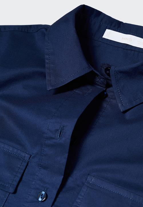 MANGO - Shirt pop-h - navy