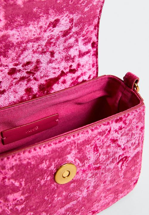 MANGO - Chain velvet bag - fuchsia