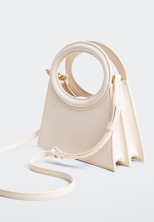 MANGO - Geometric bag - off white