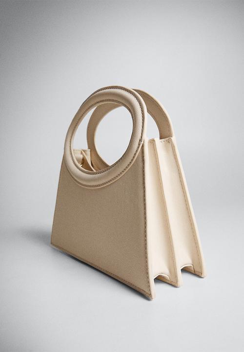 MANGO - Geometric bag - off white