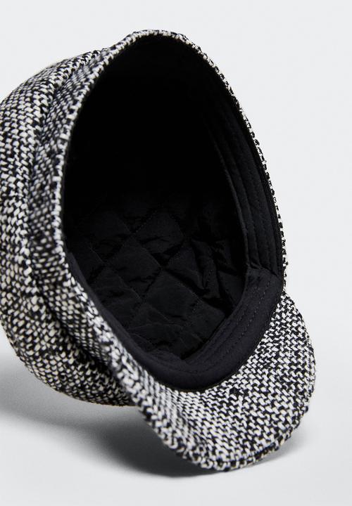 MANGO - Textured cap with visor - black