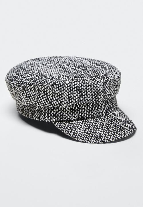 MANGO - Textured cap with visor - black