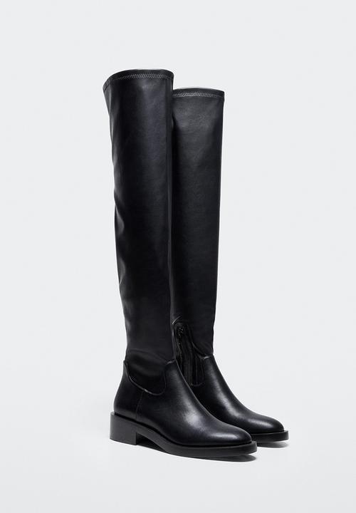 MANGO - Mood over the knee boot - black