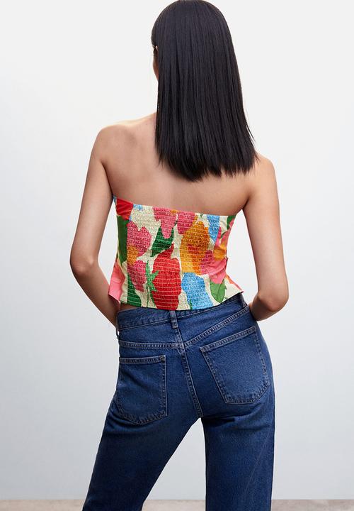 MANGO - top maria-h  - orange