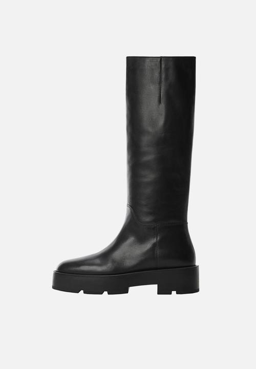 MANGO - Blan knee length boot - black