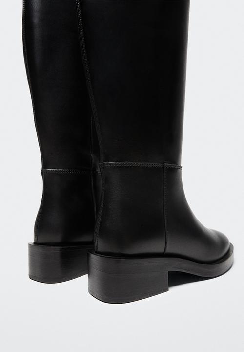 MANGO - Rider knee high boot - black