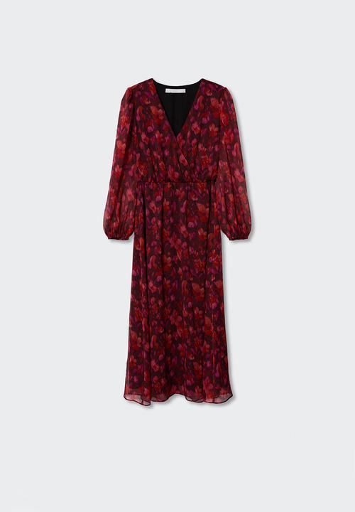 MANGO - Dress winona - dark red