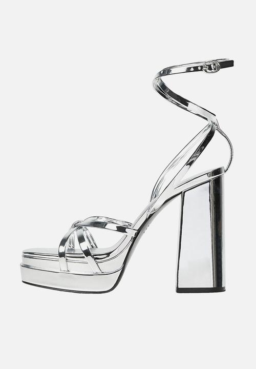 MANGO - Vega platform heel - silver