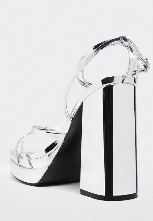 MANGO - Vega platform heel - silver
