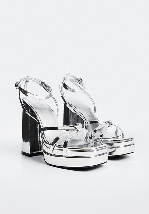 MANGO - Vega platform heel - silver