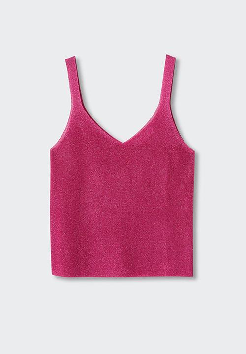 MANGO - Top kling - bright pink