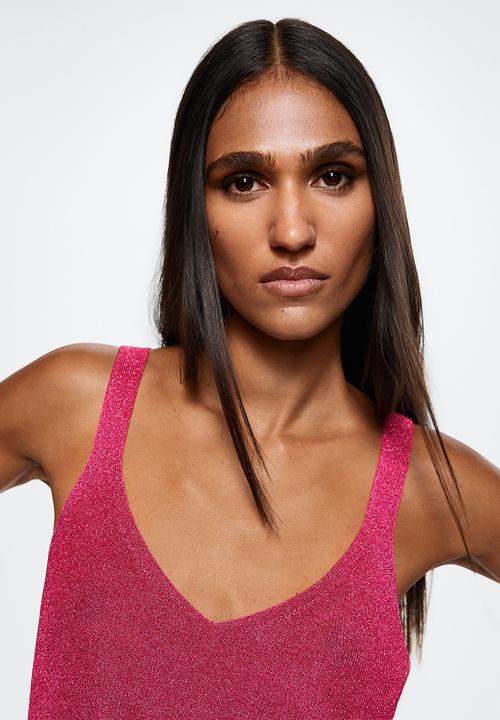 MANGO - Top kling - bright pink
